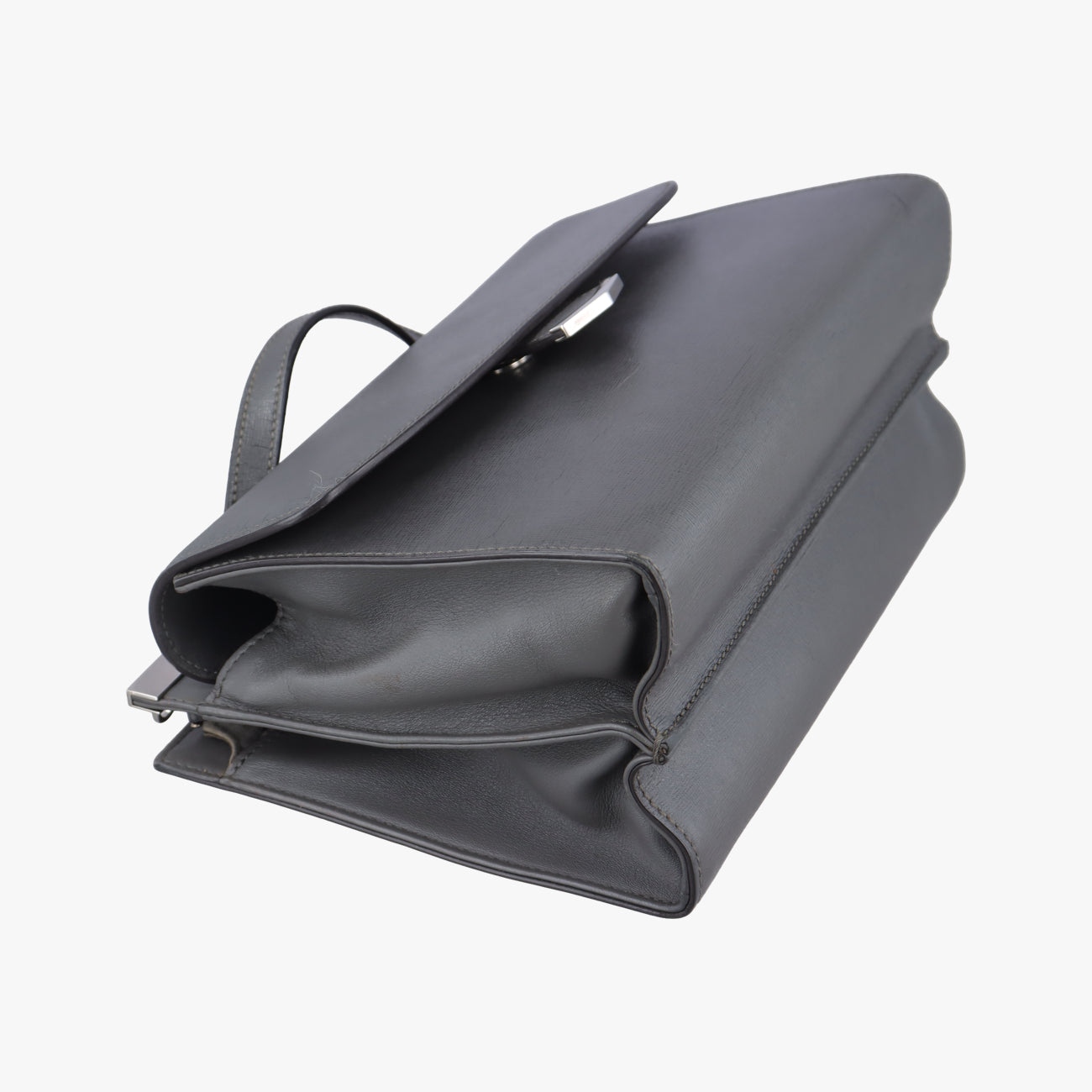 Pre-owned Fendi Demi Jour Grey Leather 8BT222 shoulderbag | stylenewstar