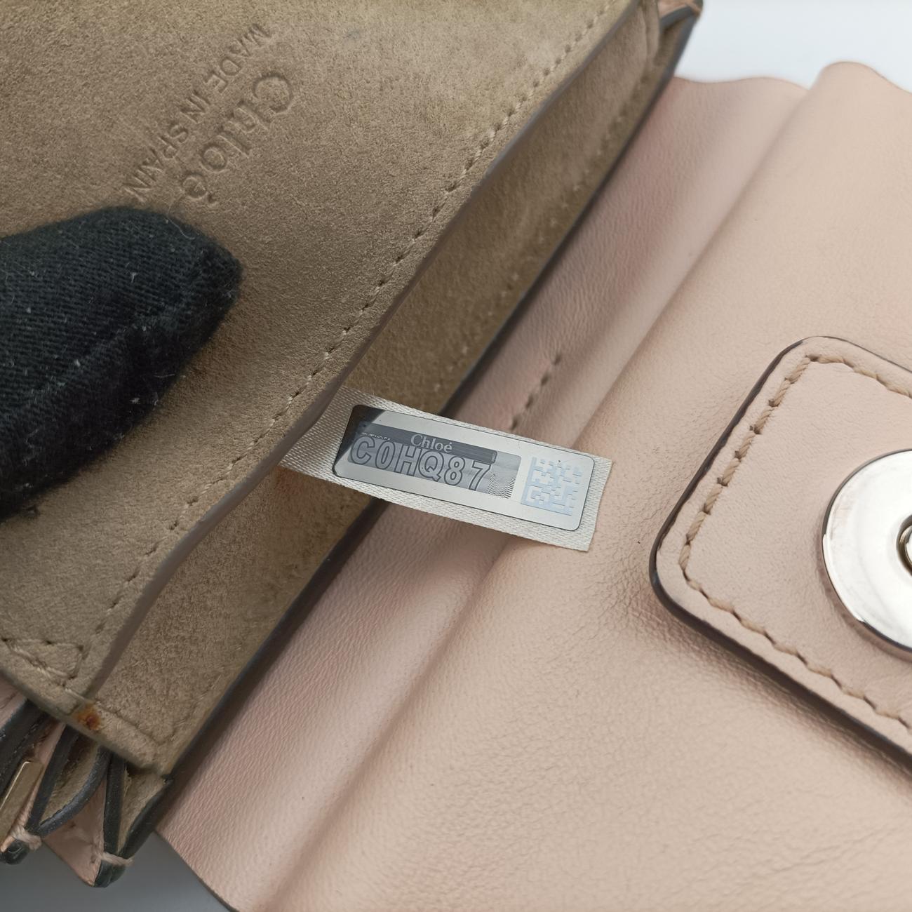 Pre-owned Chloe FAYE Pink×Beige Leather × suede  shoulderbag | stylenewstar