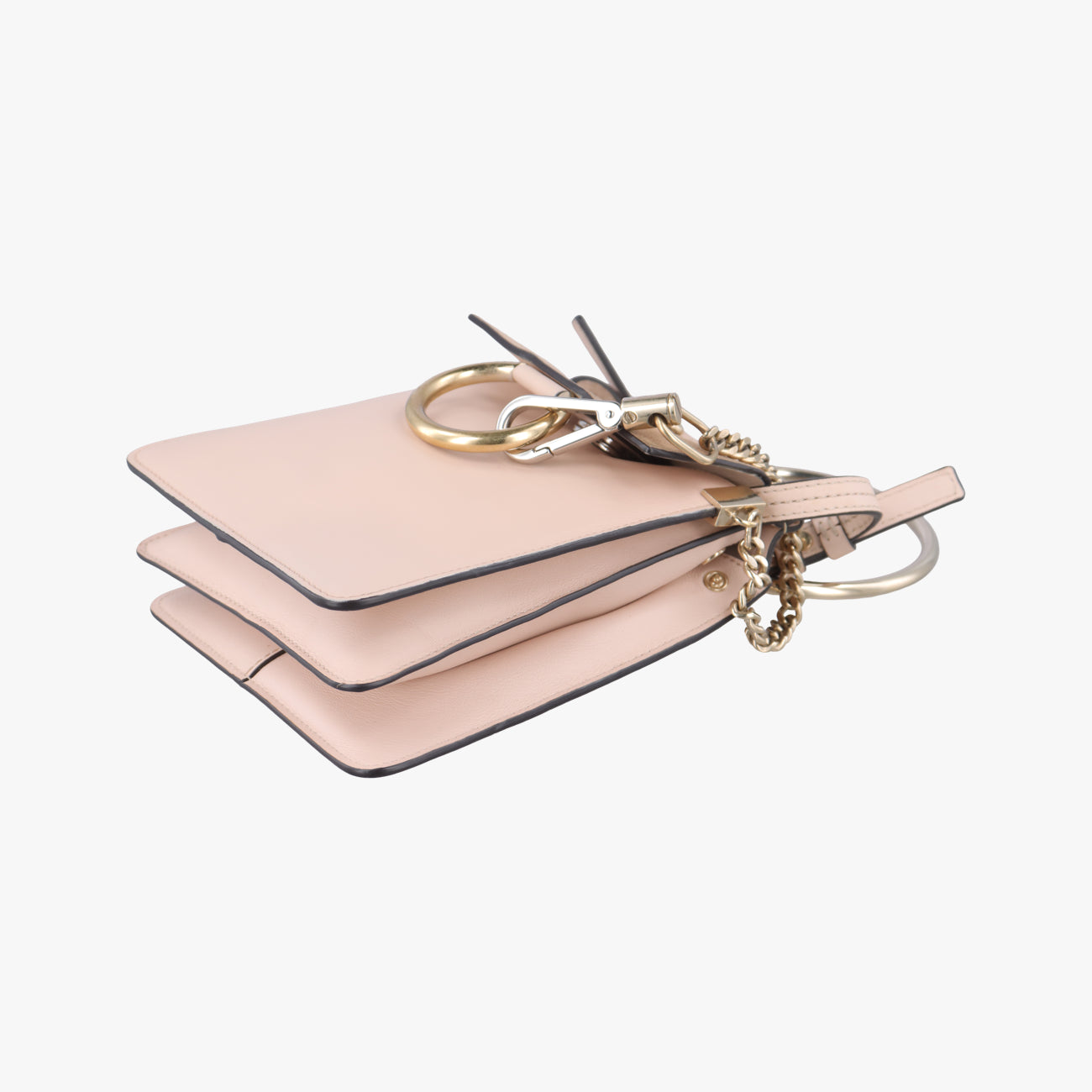 Pre-owned Chloe FAYE Pink×Beige Leather × suede  shoulderbag | stylenewstar