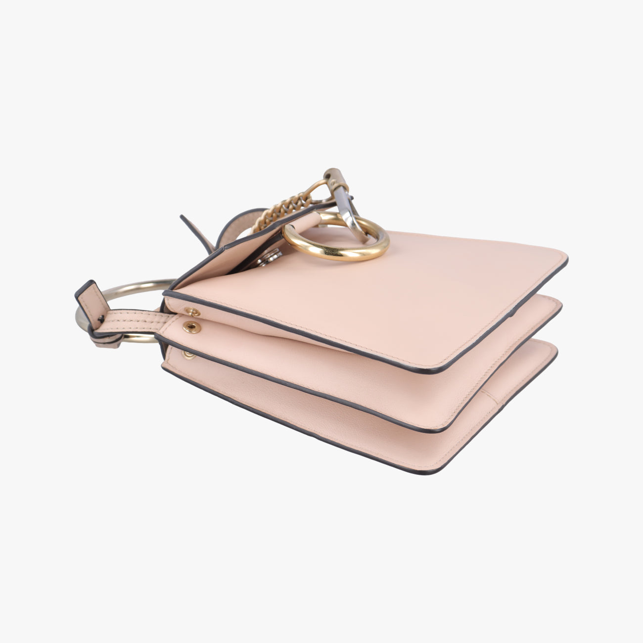 Pre-owned Chloe FAYE Pink×Beige Leather × suede  shoulderbag | stylenewstar