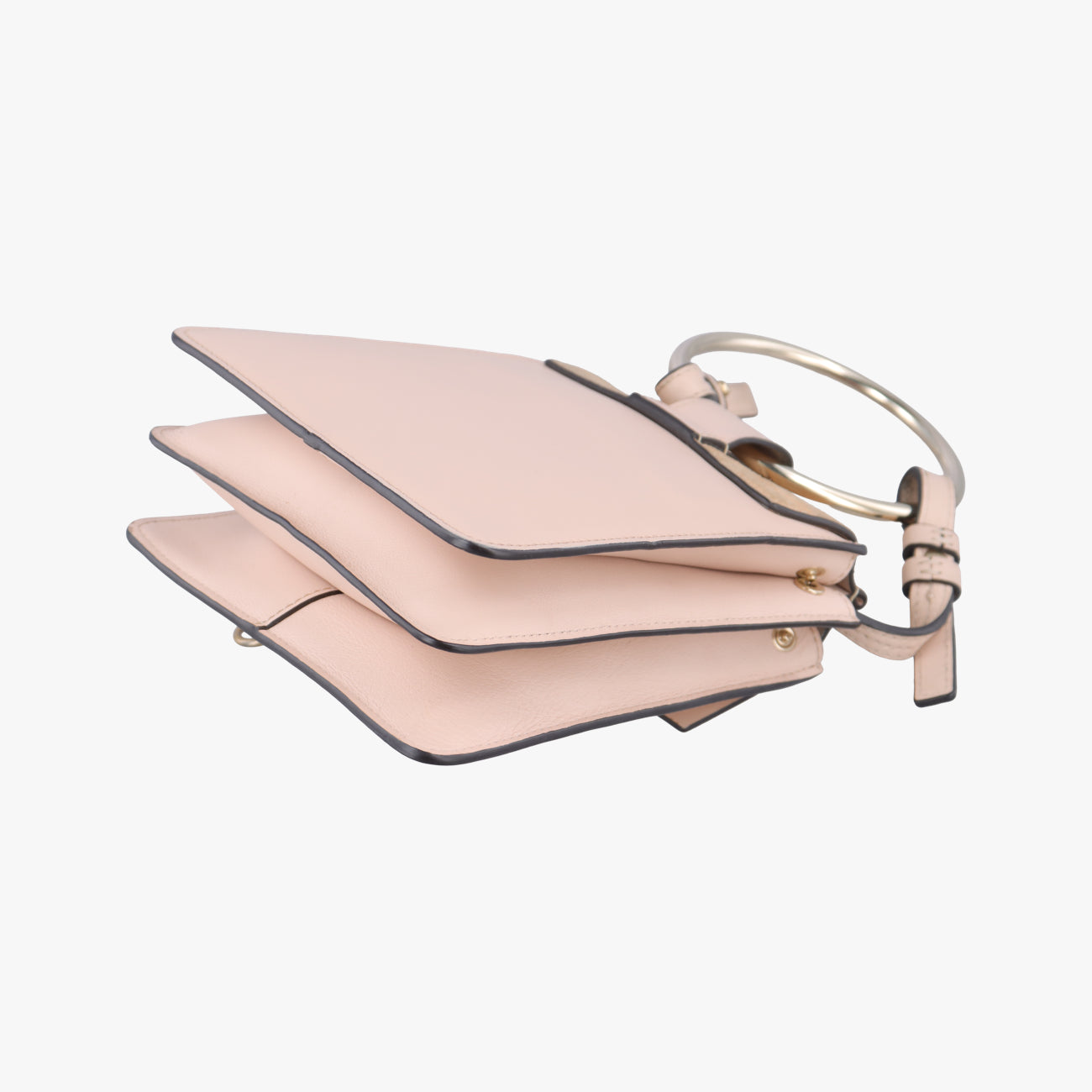 Pre-owned Chloe FAYE Pink×Beige Leather × suede  shoulderbag | stylenewstar
