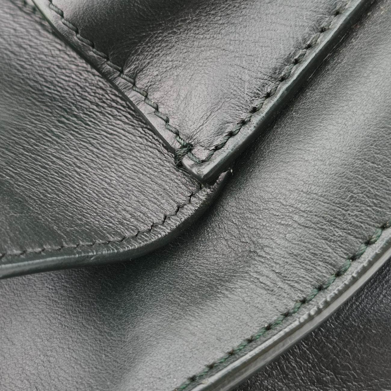 Pre-owned Balenciaga Padlock All Afternoon Green Leather  shoulderbag | stylenewstar