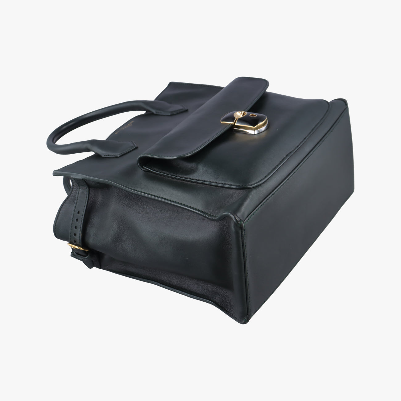 Pre-owned Balenciaga Padlock All Afternoon Green Leather  shoulderbag | stylenewstar