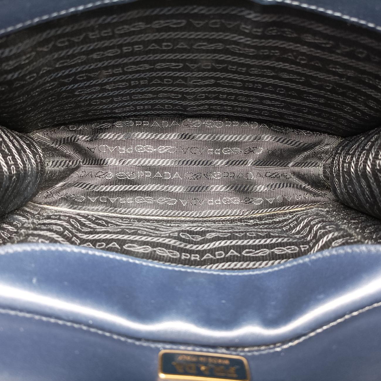 Pre-owned Prada Esplanade black×Multicolour Leather×Vauxhall Cashmere Leather  shoulderbag | stylenewstar