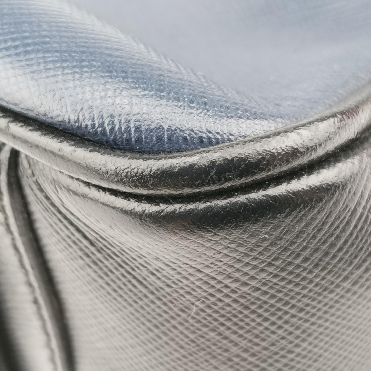 Secondhand Prada briefcase business Navy SAFFIANO Leather 2VE363 handbag | stylenewstar