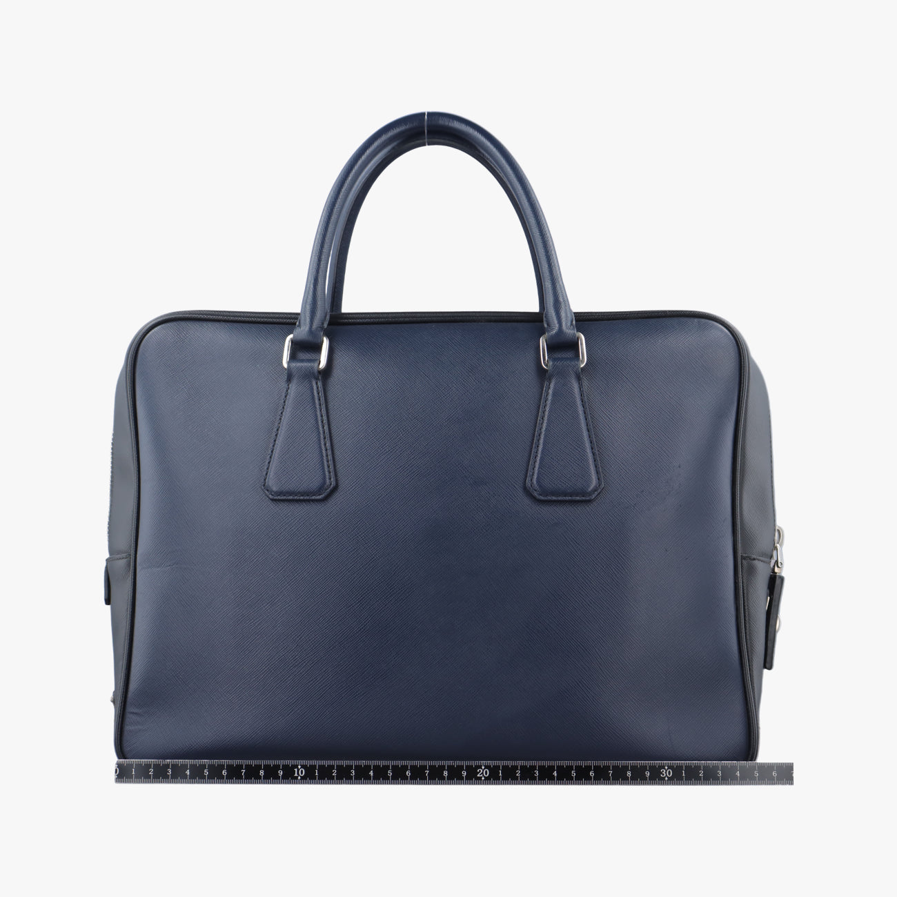 Secondhand Prada briefcase business Navy SAFFIANO Leather 2VE363 handbag | stylenewstar