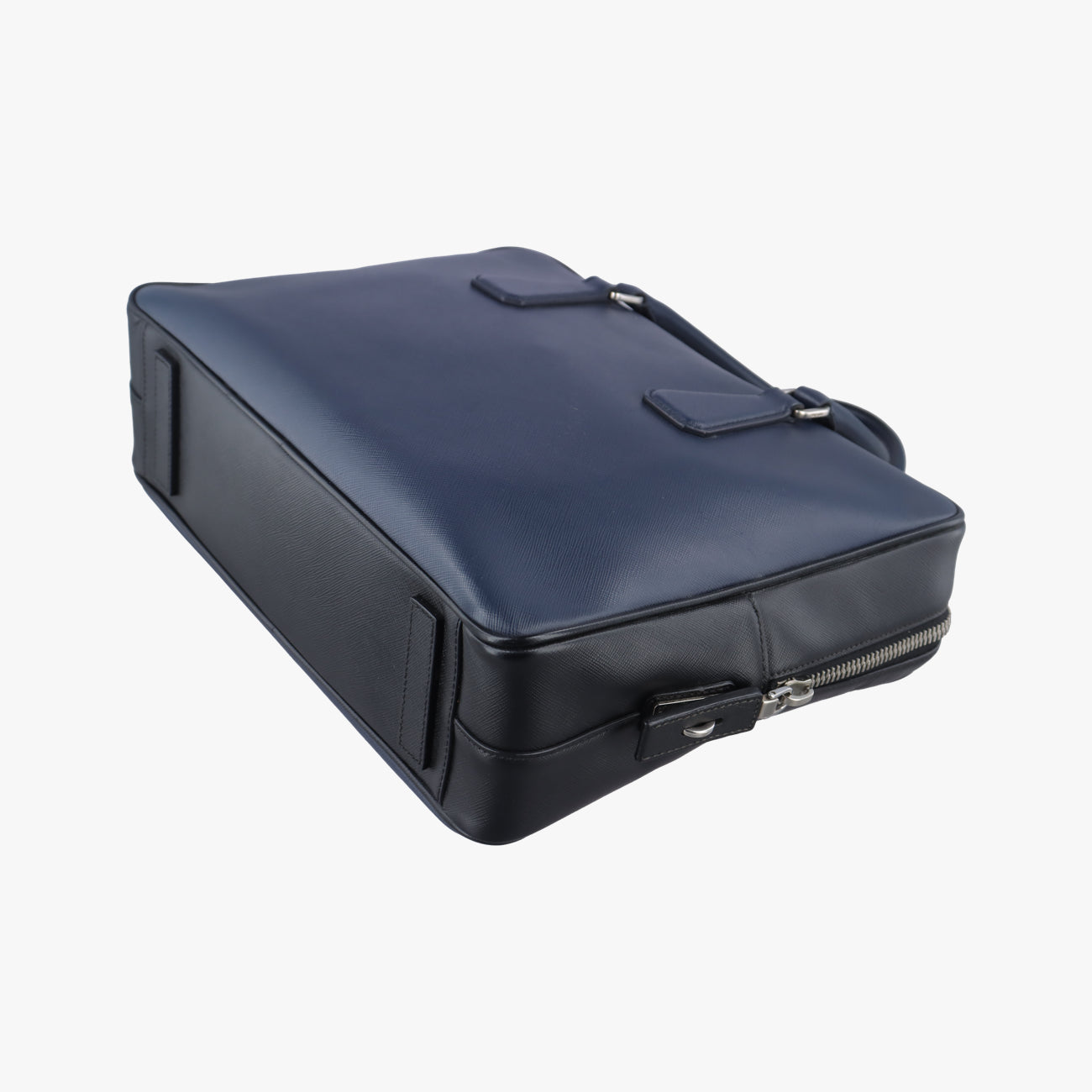 Secondhand Prada briefcase business Navy SAFFIANO Leather 2VE363 handbag | stylenewstar