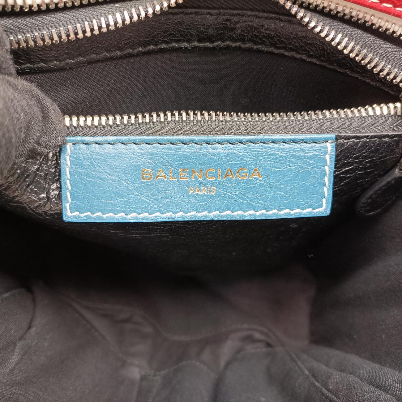 Pre-owned Balenciaga Bazar Shopper Red×Multicolour Lambskin  shoulderbag | stylenewstar