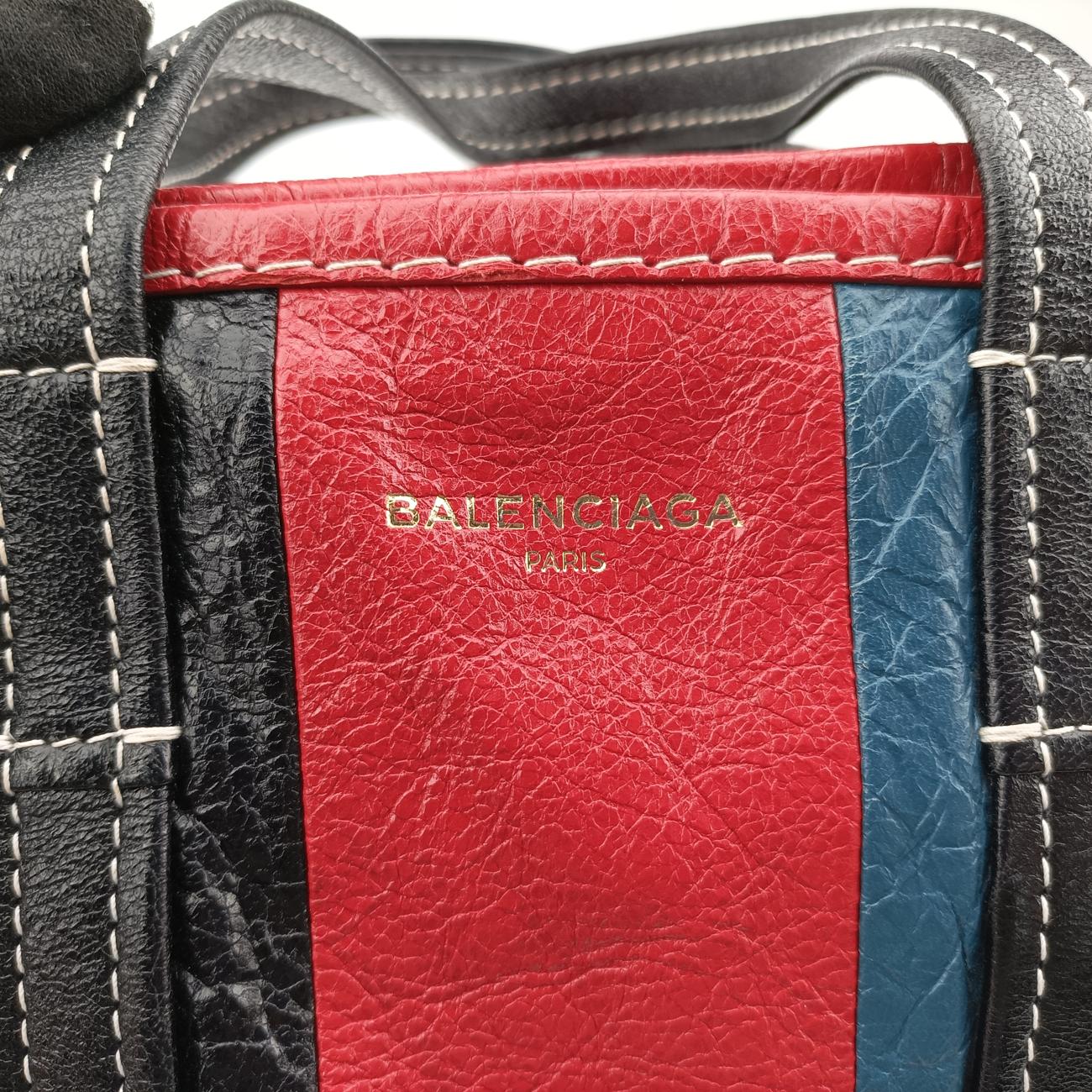 Pre-owned Balenciaga Bazar Shopper Red×Multicolour Lambskin  shoulderbag | stylenewstar