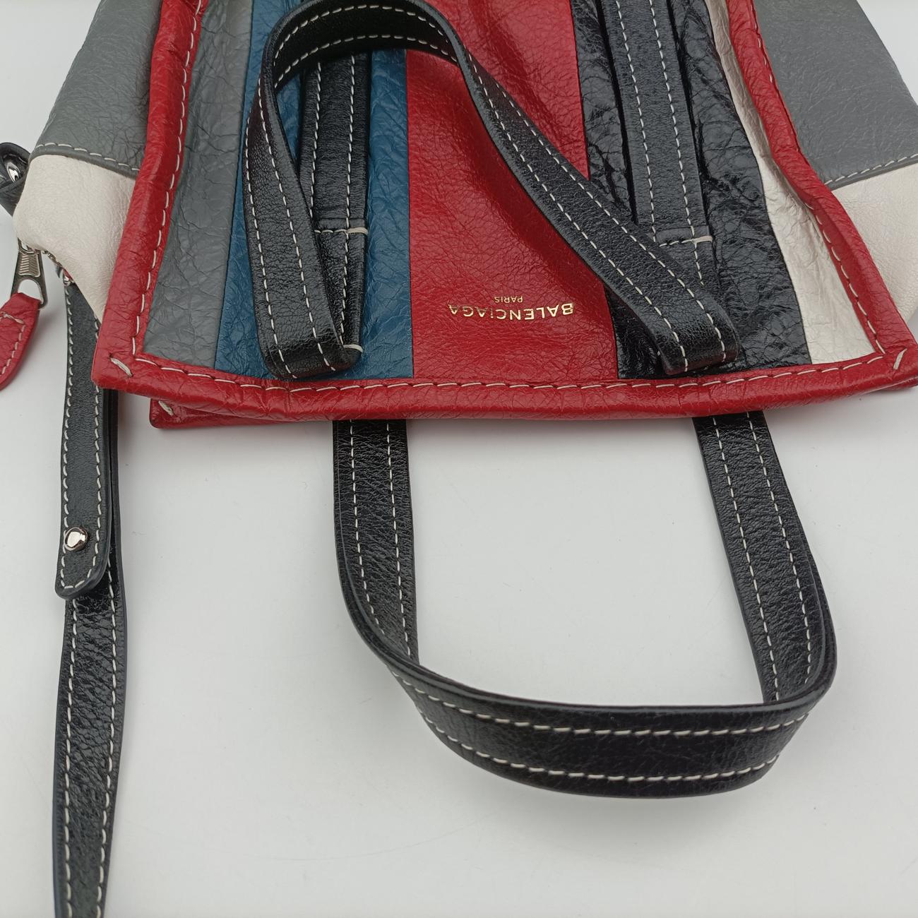 Pre-owned Balenciaga Bazar Shopper Red×Multicolour Lambskin  shoulderbag | stylenewstar