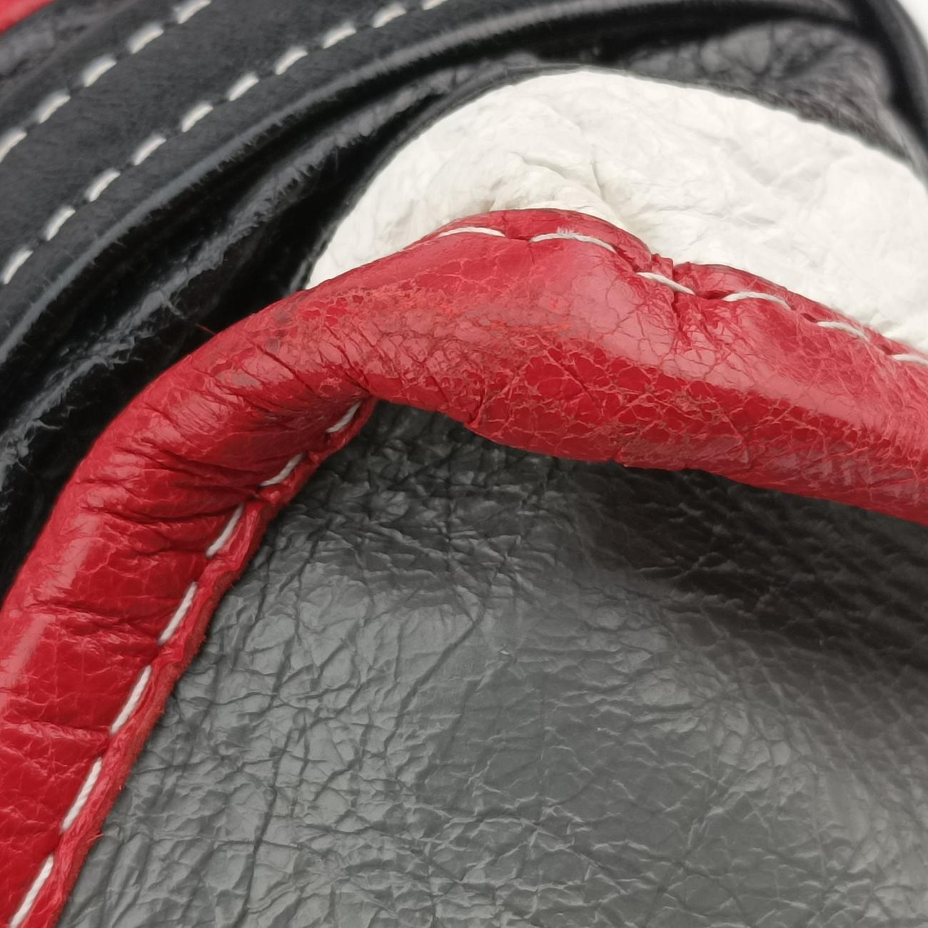 Pre-owned Balenciaga Bazar Shopper Red×Multicolour Lambskin  shoulderbag | stylenewstar