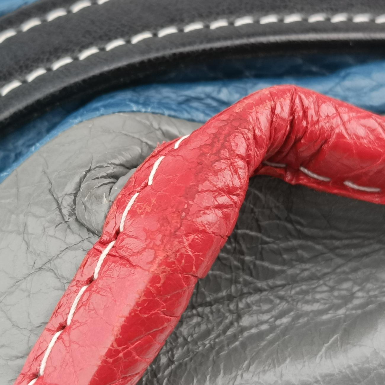 Pre-owned Balenciaga Bazar Shopper Red×Multicolour Lambskin  shoulderbag | stylenewstar