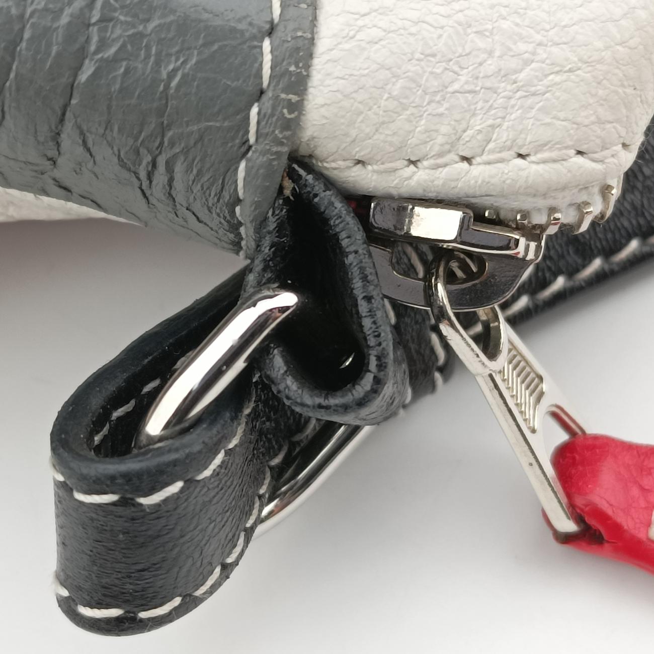 Pre-owned Balenciaga Bazar Shopper Red×Multicolour Lambskin  shoulderbag | stylenewstar