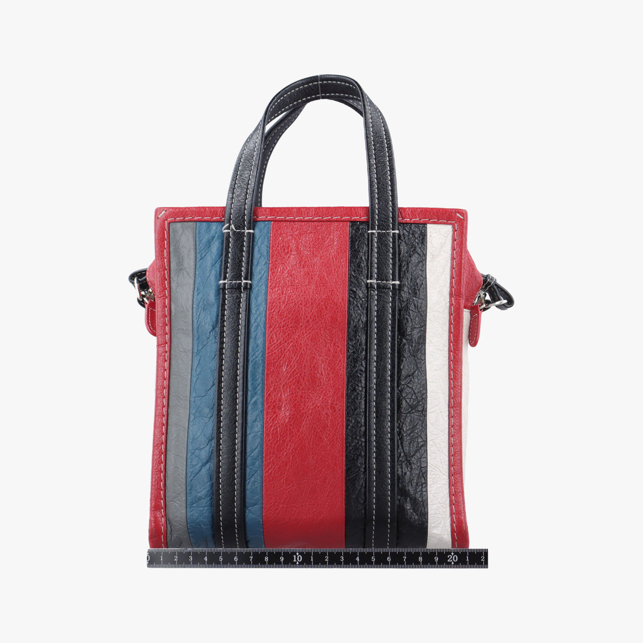 Pre-owned Balenciaga Bazar Shopper Red×Multicolour Lambskin  shoulderbag | stylenewstar