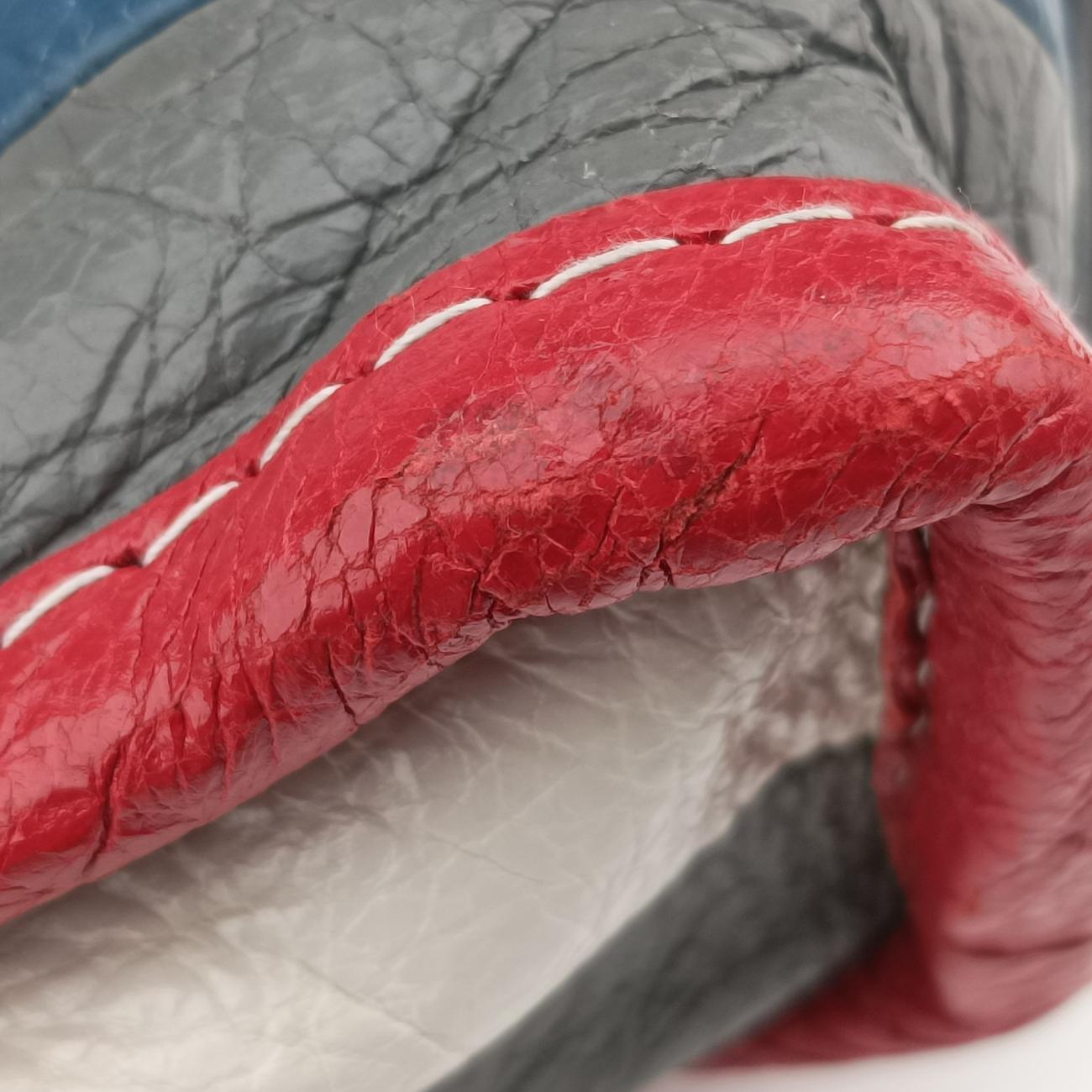 Pre-owned Balenciaga Bazar Shopper Red×Multicolour Lambskin  shoulderbag | stylenewstar