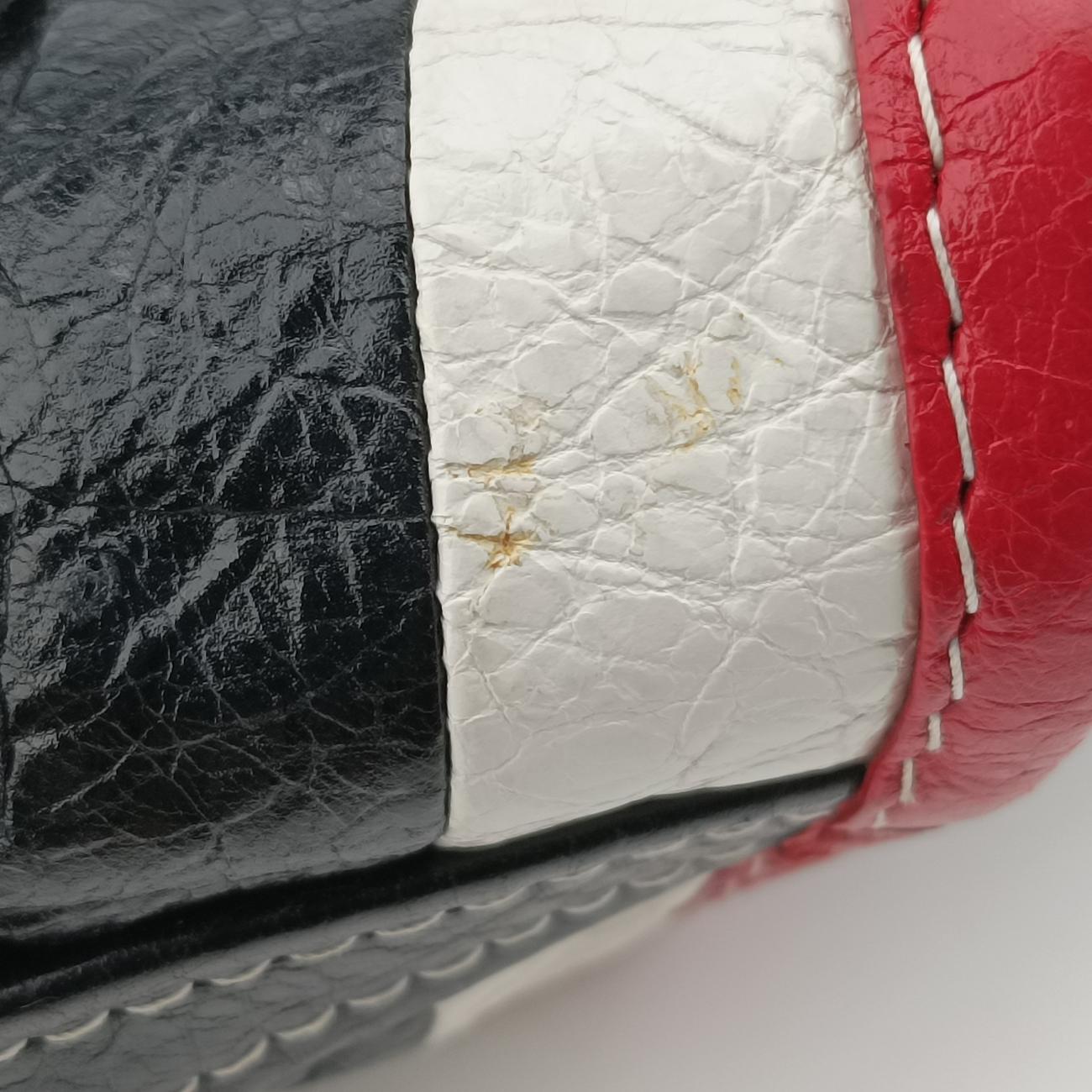 Pre-owned Balenciaga Bazar Shopper Red×Multicolour Lambskin  shoulderbag | stylenewstar