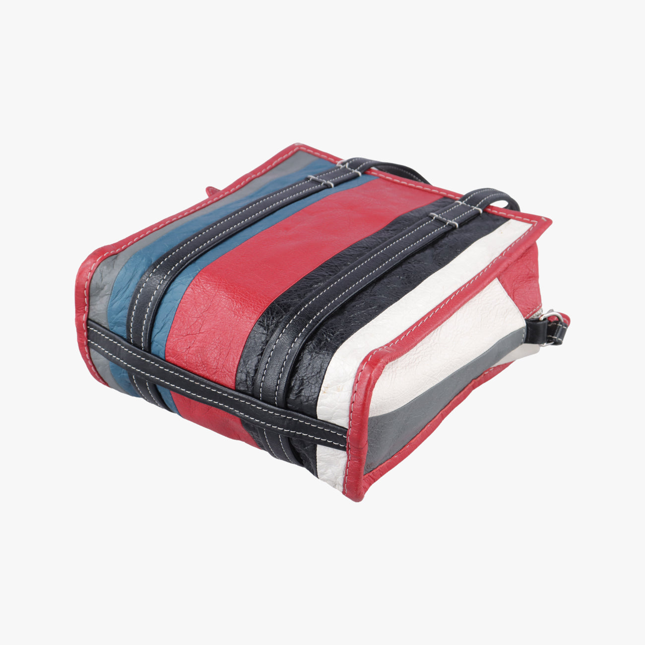 Pre-owned Balenciaga Bazar Shopper Red×Multicolour Lambskin  shoulderbag | stylenewstar