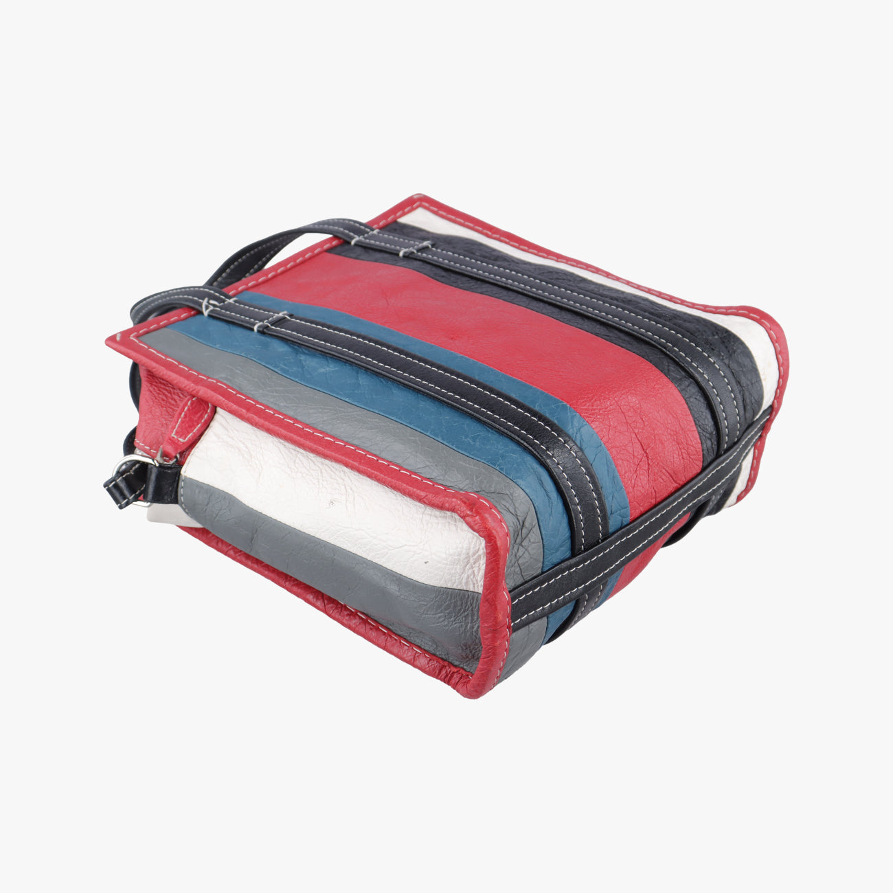 Pre-owned Balenciaga Bazar Shopper Red×Multicolour Lambskin  shoulderbag | stylenewstar