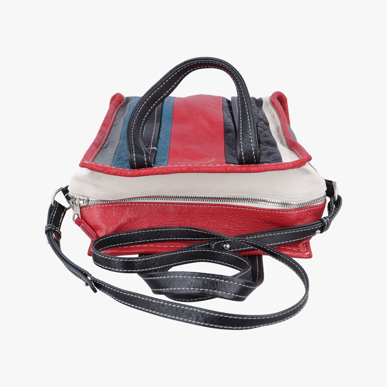 Pre-owned Balenciaga Bazar Shopper Red×Multicolour Lambskin  shoulderbag | stylenewstar