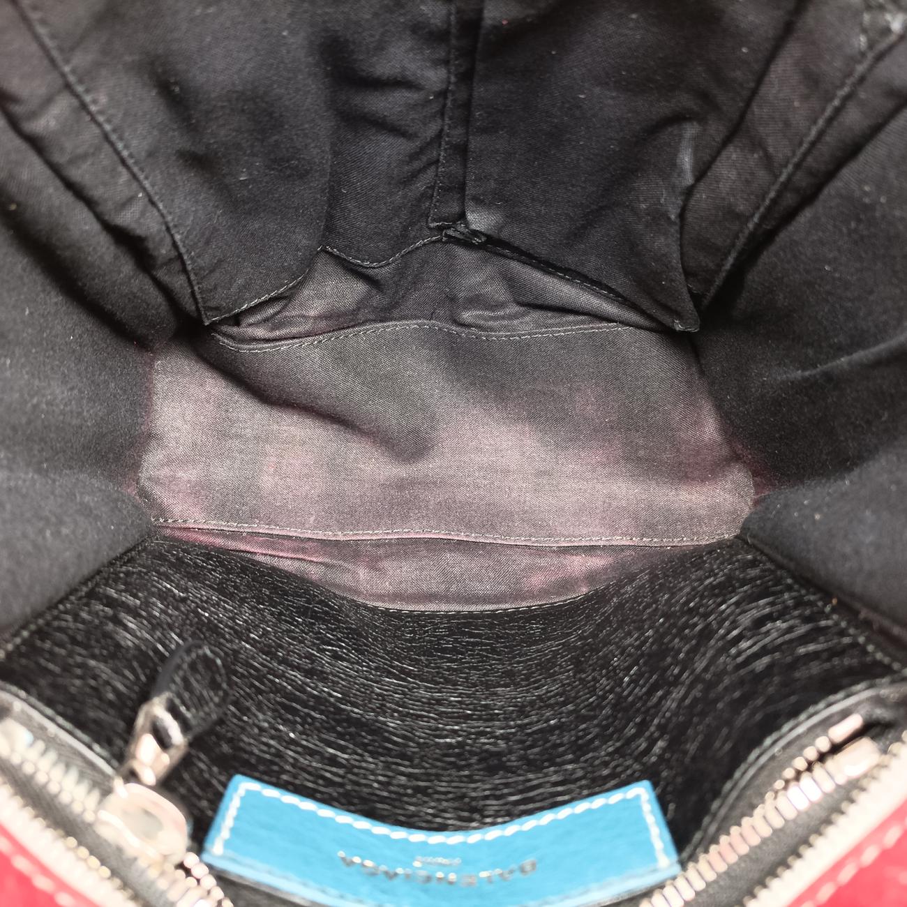 Pre-owned Balenciaga Bazar Shopper Red×Multicolour Lambskin  shoulderbag | stylenewstar