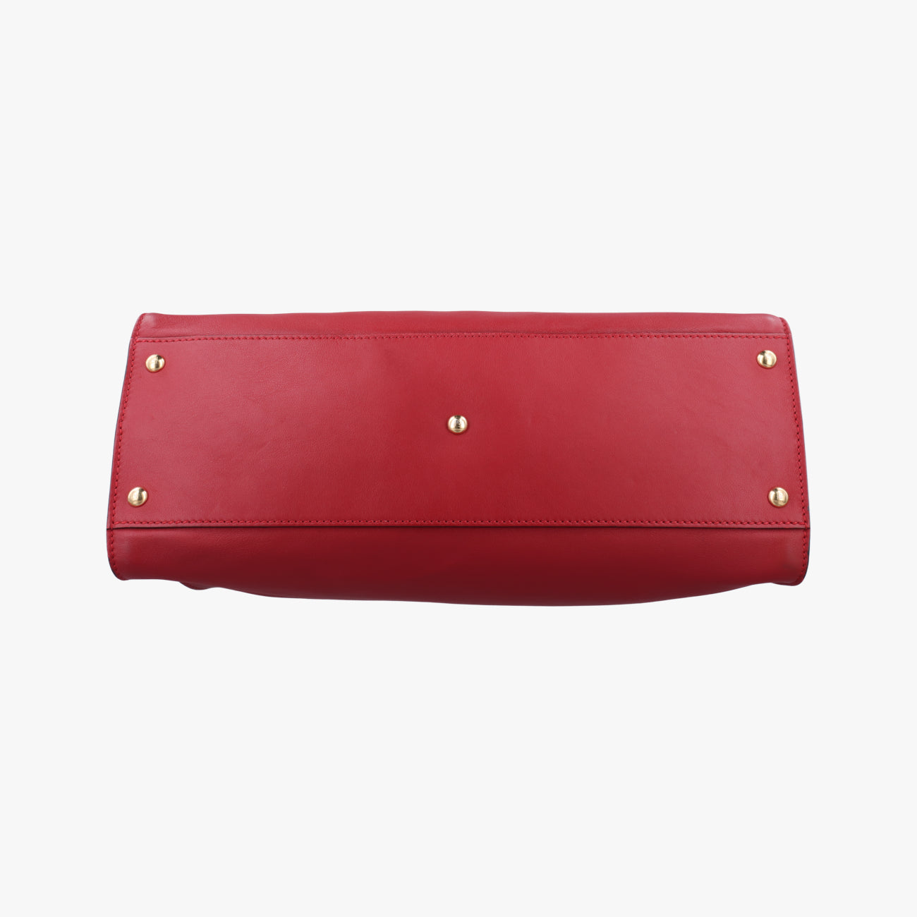 Pre-owned Fendi PEEKABOO Large Red Leather 8BN210 shoulderbag | stylenewstar