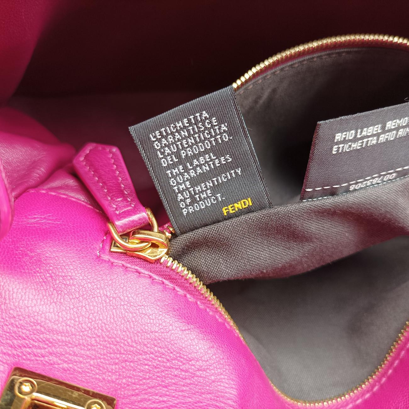 Pre-owned Fendi Be Baguette Rose Leather 8BR677 shoulderbag | stylenewstar