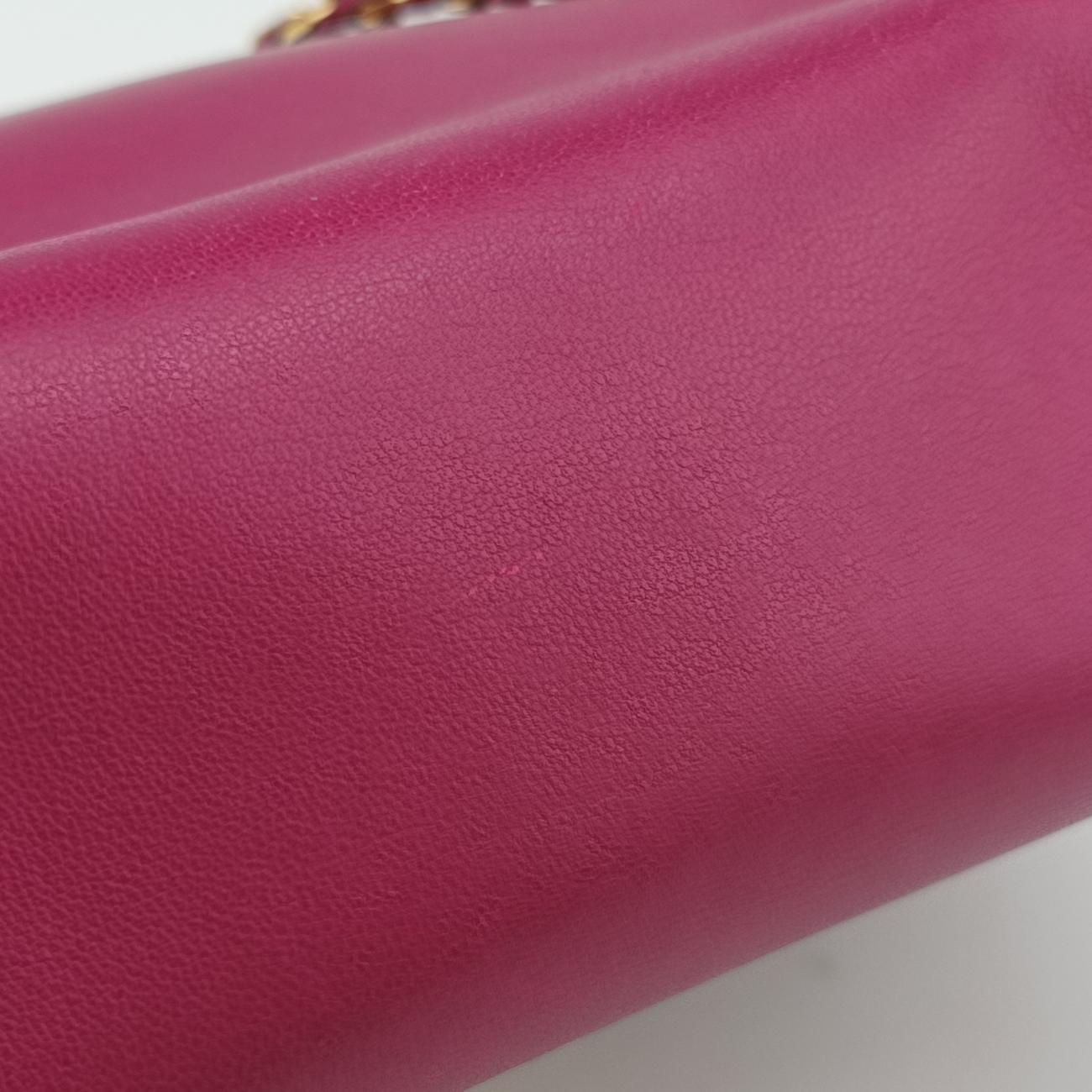 Pre-owned Fendi Be Baguette Rose Leather 8BR677 shoulderbag | stylenewstar