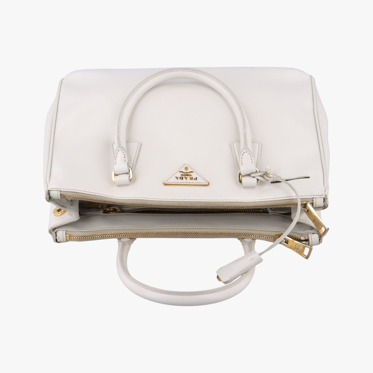 Secondhand Prada Galleria White SAFFIANO Leather BN1801 shoulderbag | stylenewstar
