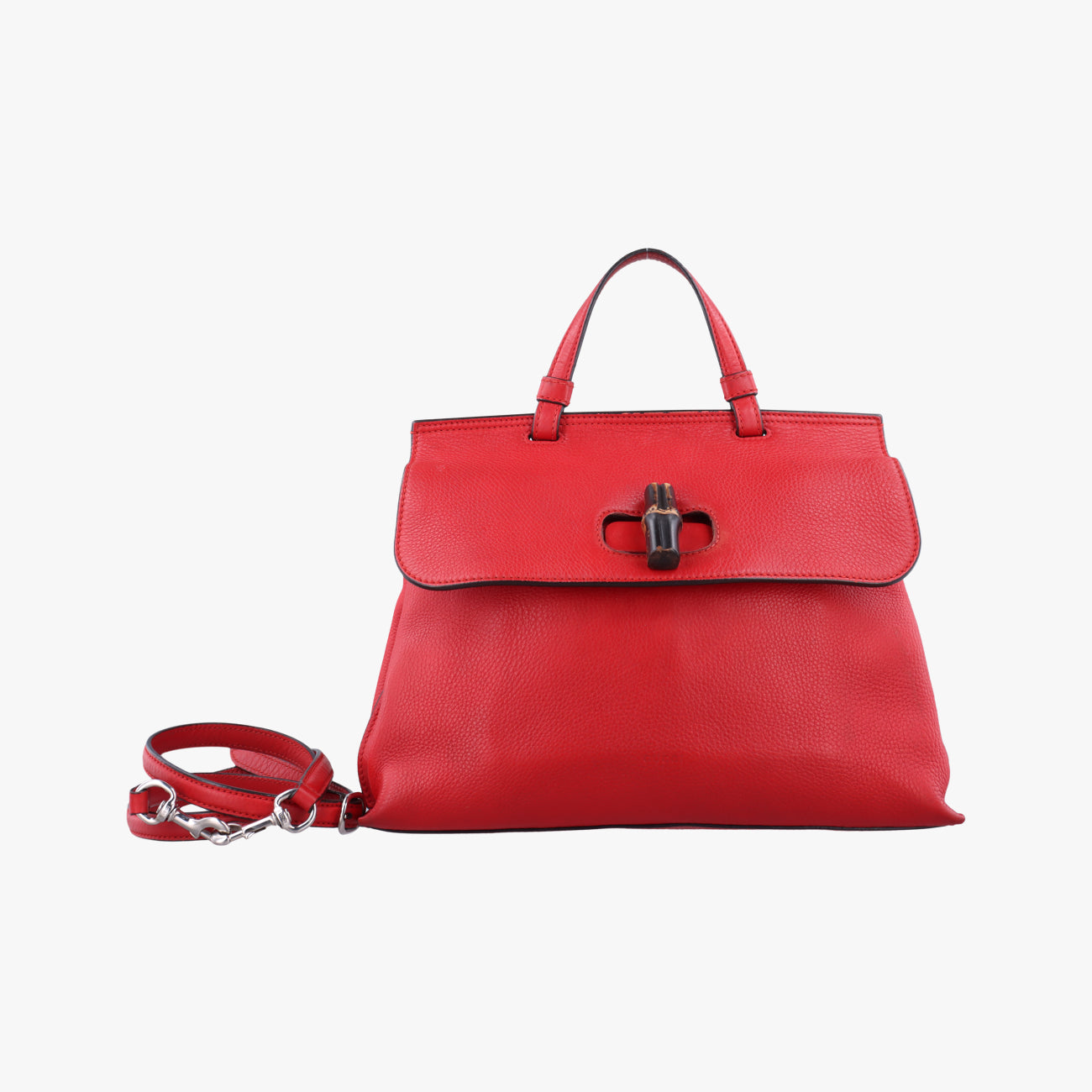 Vintage Gucci Bamboo Daily Red Leather 392013 shoulderbag | stylenewstar
