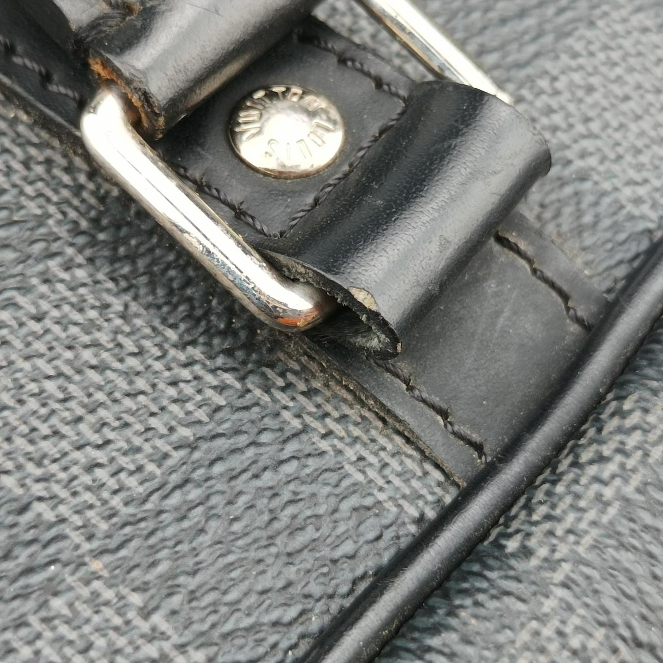 Vintage Louis Vuitton Porte Documents Voyage Noir Damier Graphite N41125 handbag | stylenewstar