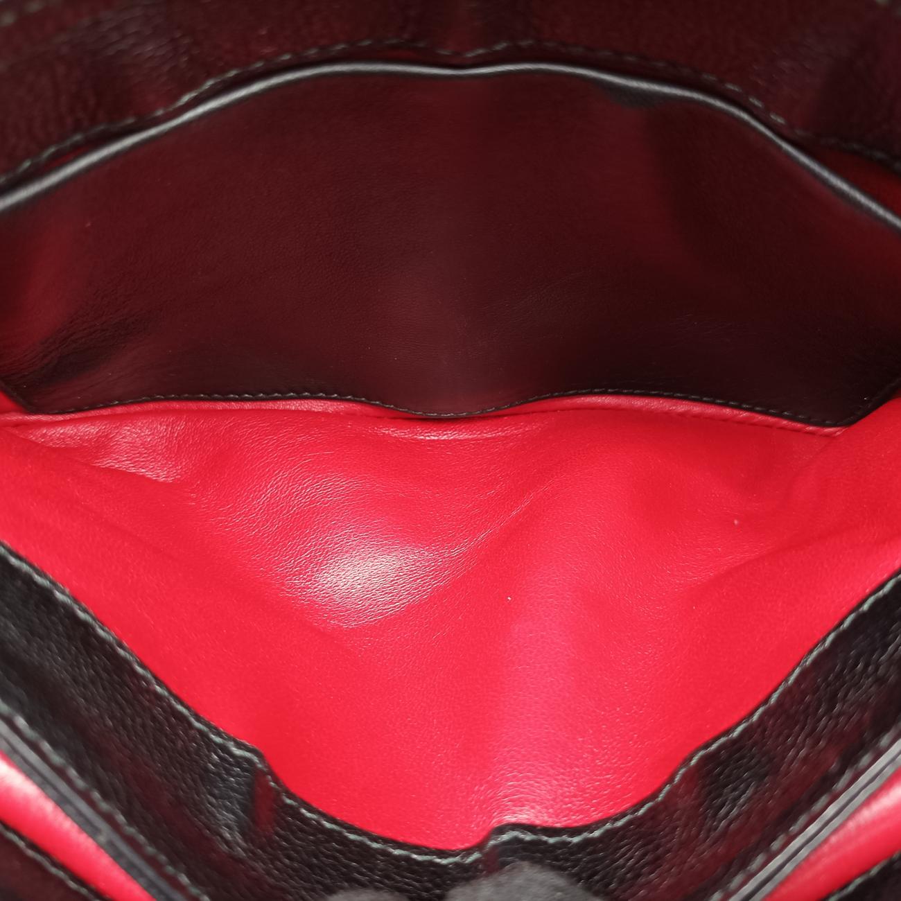 Pre-owned Prada Robot Flap Black×Multicolour Leather 1BD055 shoulderbag | stylenewstar