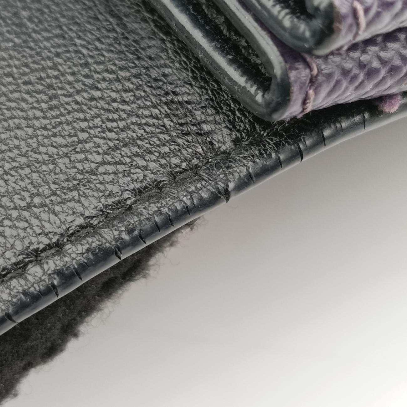 Pre-owned Prada Small Double Turnlock Purple SAFFIANO Leather BT955X shoulderbag | stylenewstar