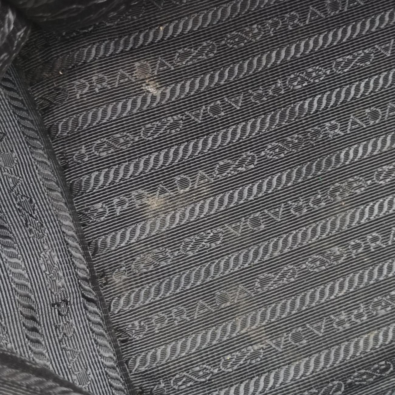 Pre-owned Prada Glace Twin Pocket Tote Beige leather B2625M shoulderbag | stylenewstar