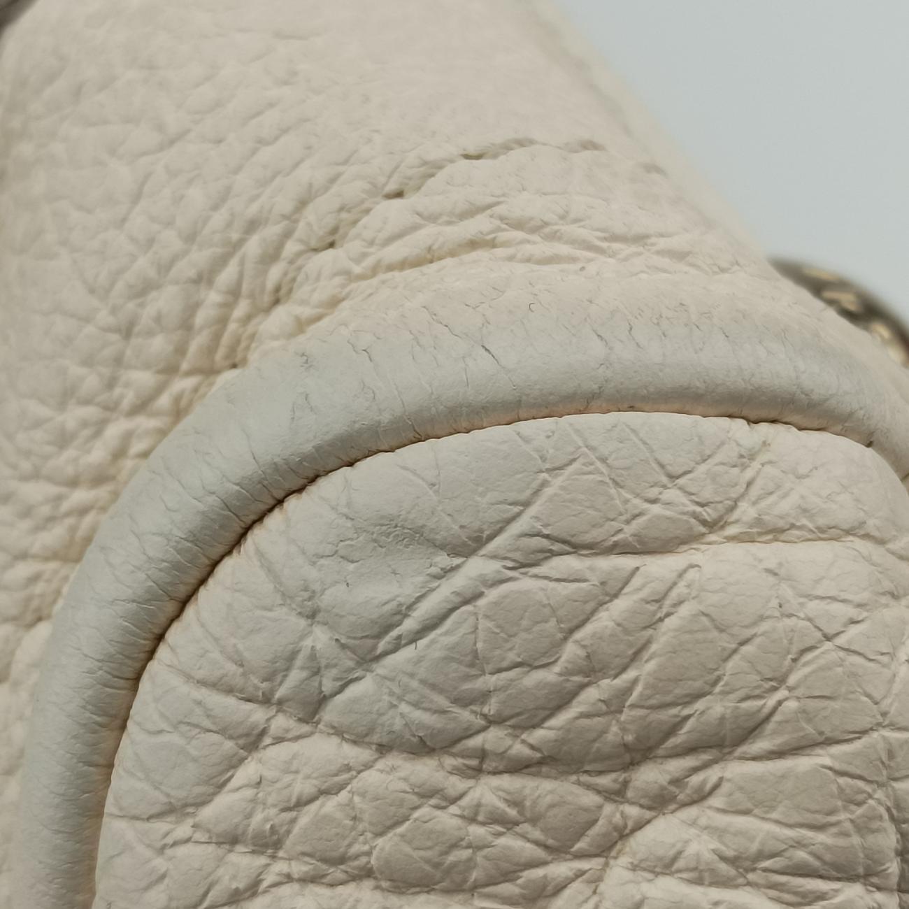 Pre-owned VERSACE Zucca White Leather  handbag | stylenewstar