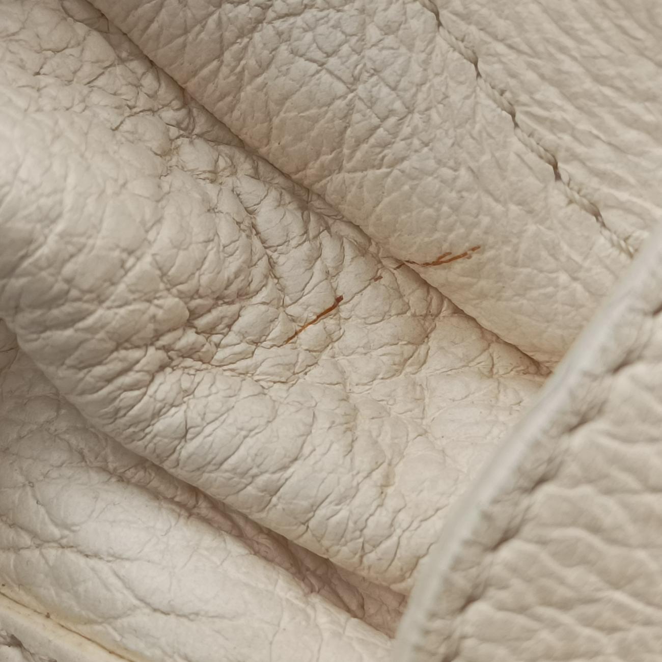 Pre-owned VERSACE Zucca White Leather  handbag | stylenewstar