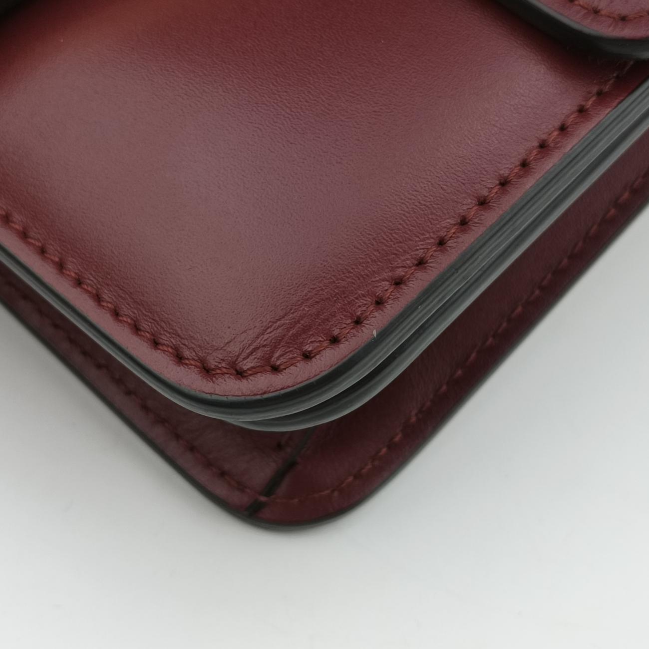 Pre-owned Fendi Fab Red Leather 8BT326 shoulderbag | stylenewstar