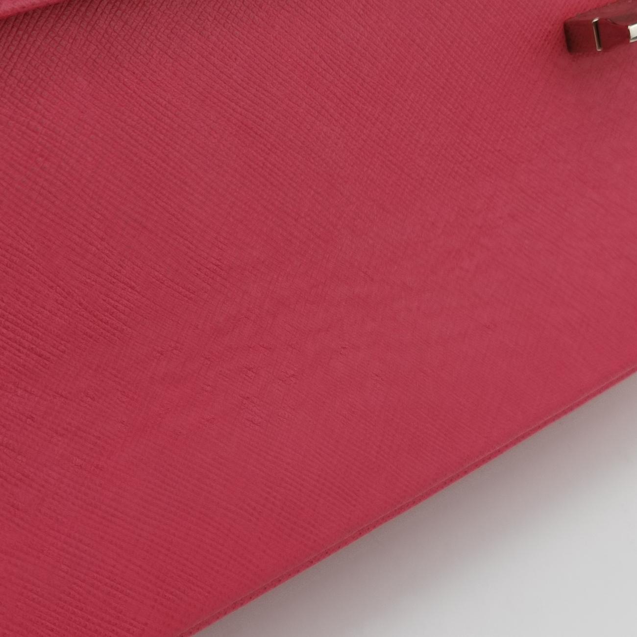 Pre-owned Prada Double Turnlock Pink SAFFIANO Leather BR5083 shoulderbag | stylenewstar