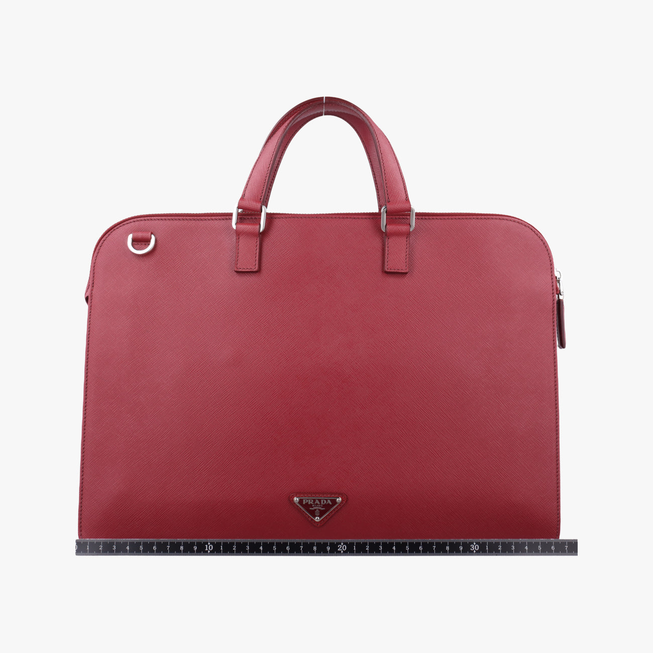 Vintage Prada Triangle Logo Plate Red Saffiano Leather  handbag | stylenewstar