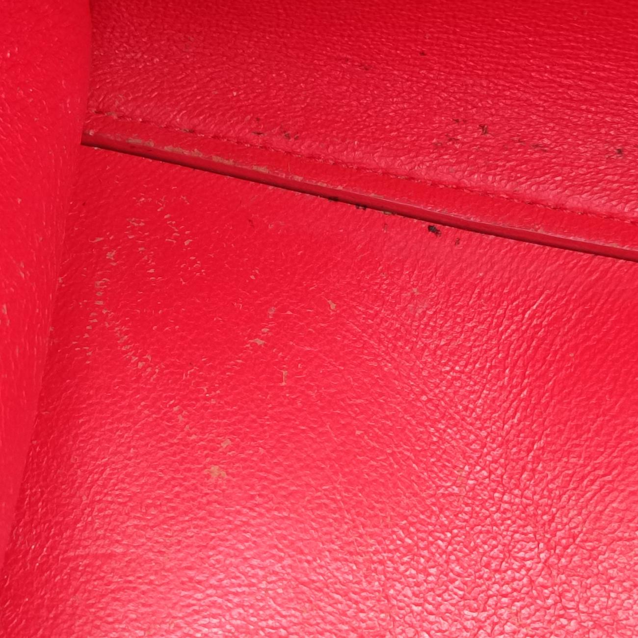 Pre-owned Celine Trapèze Red x Black x White Leather x Ponyhair  shoulderbag | stylenewstar