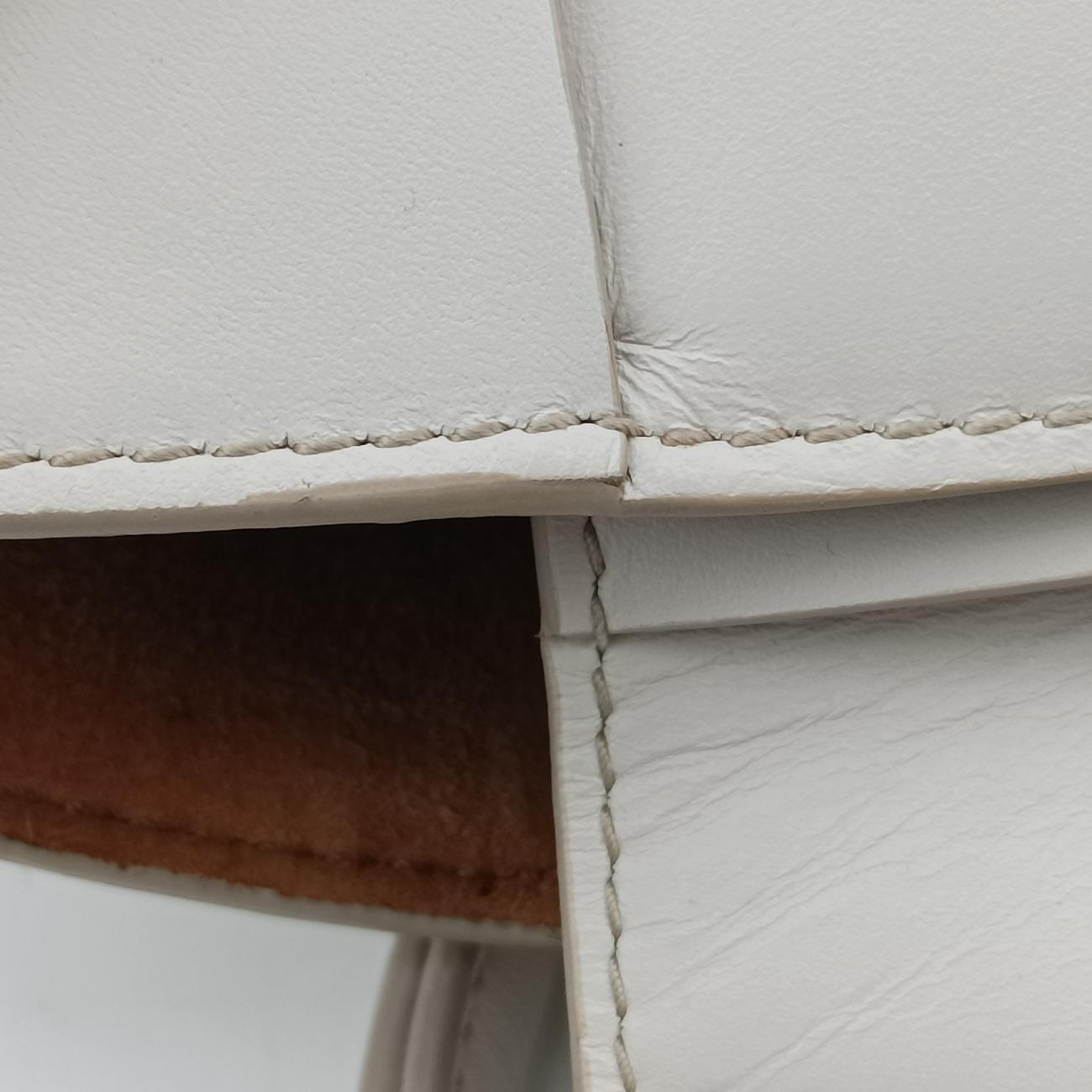 Pre-owned Bottega Veneta ARCO White Leather  shoulderbag | stylenewstar