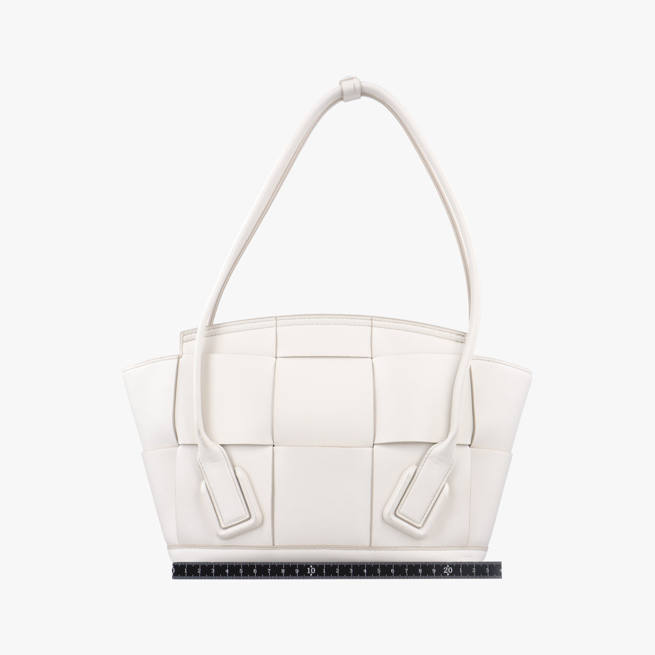 Pre-owned Bottega Veneta ARCO White Leather  shoulderbag | stylenewstar