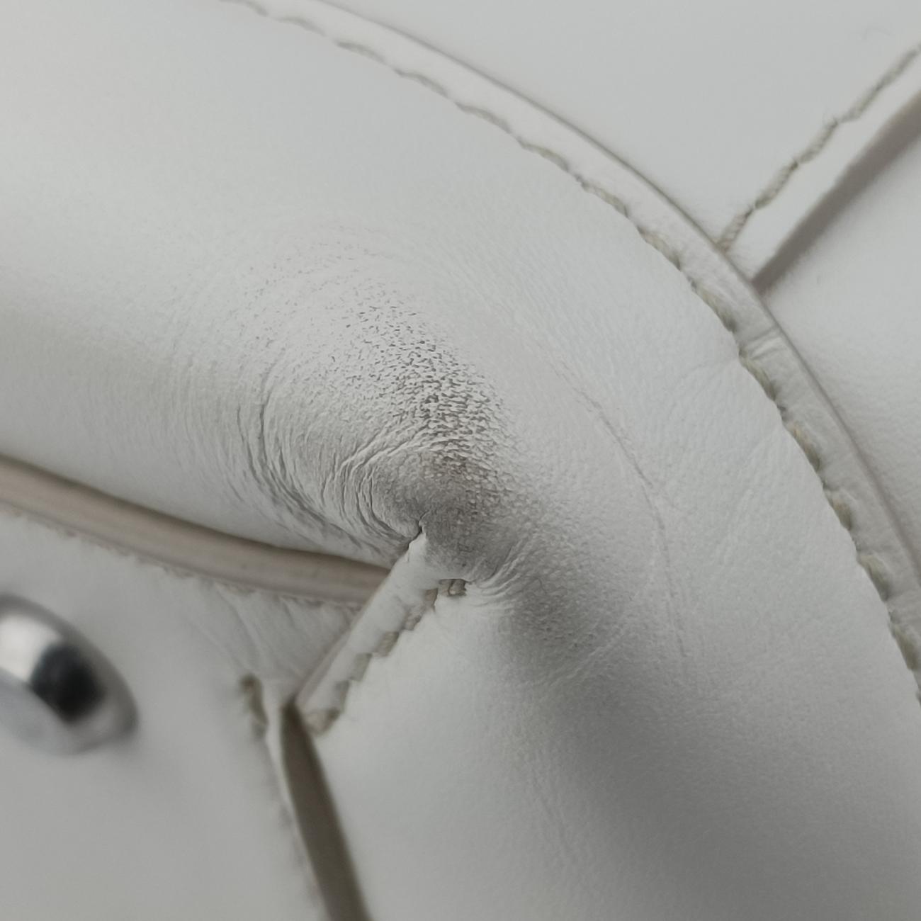 Pre-owned Bottega Veneta ARCO White Leather  shoulderbag | stylenewstar