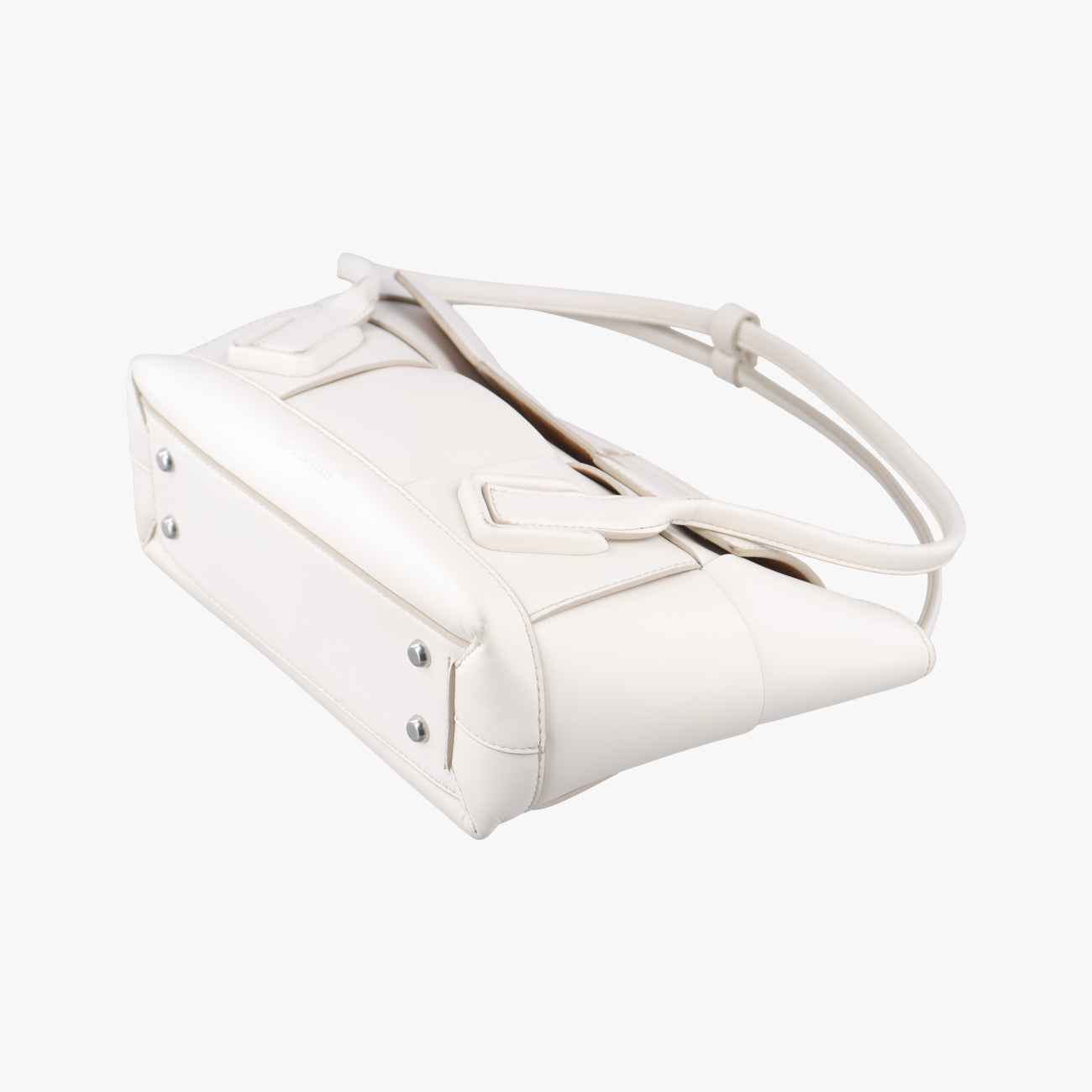Pre-owned Bottega Veneta ARCO White Leather  shoulderbag | stylenewstar
