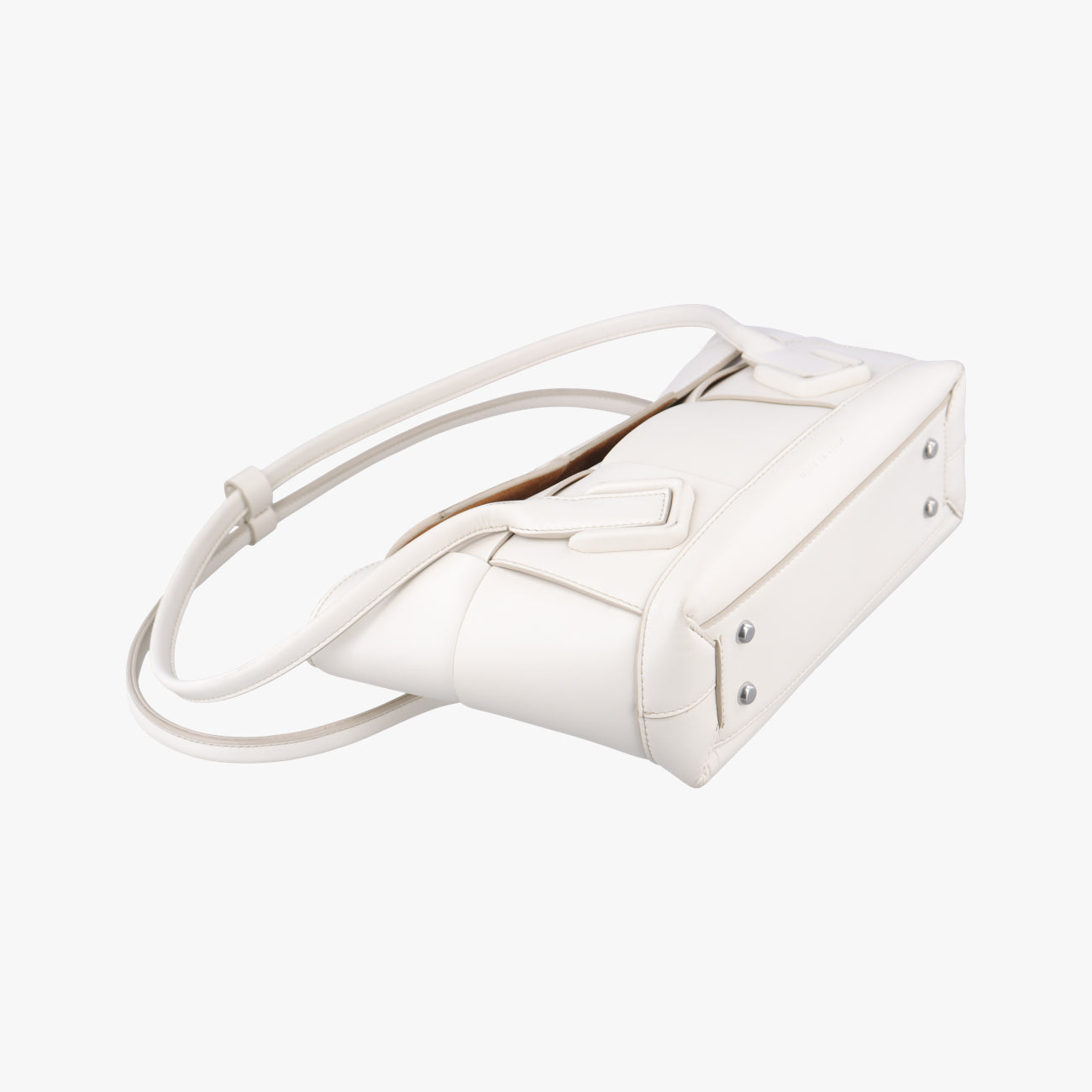 Pre-owned Bottega Veneta ARCO White Leather  shoulderbag | stylenewstar