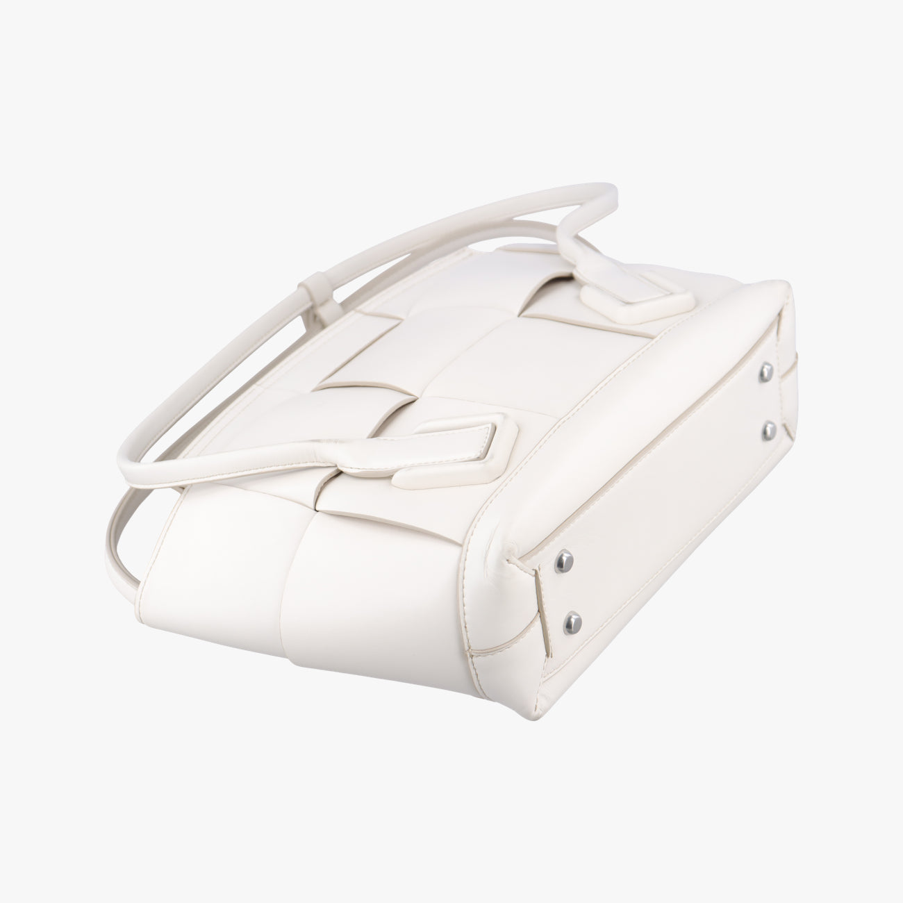 Pre-owned Bottega Veneta ARCO White Leather  shoulderbag | stylenewstar