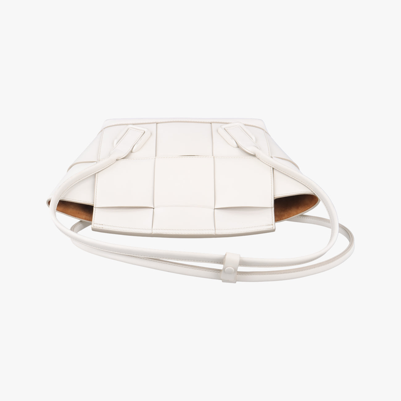 Pre-owned Bottega Veneta ARCO White Leather  shoulderbag | stylenewstar
