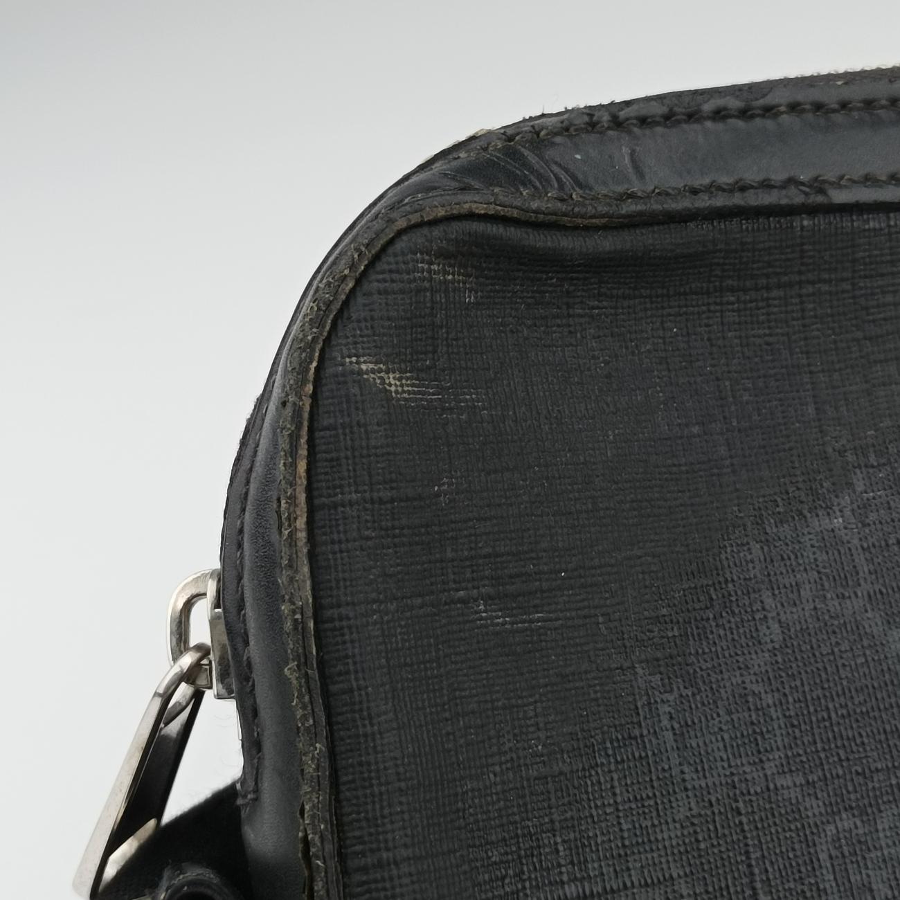 Pre-owned Gucci GG Supreme Navy PVC coated canvas 495562 clutchbag | stylenewstar