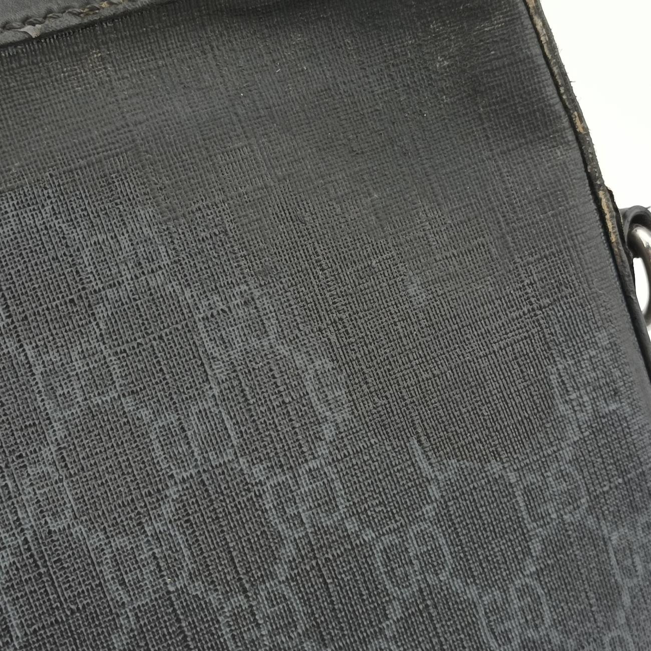 Pre-owned Gucci GG Supreme Navy PVC coated canvas 495562 clutchbag | stylenewstar