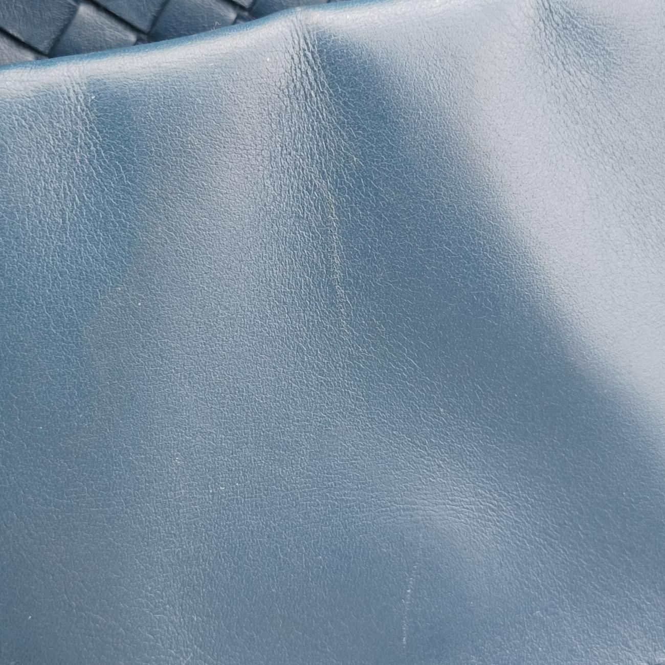 Pre-owned Bottega Veneta Intrecciato Blue lambskin  shoulderbag | stylenewstar