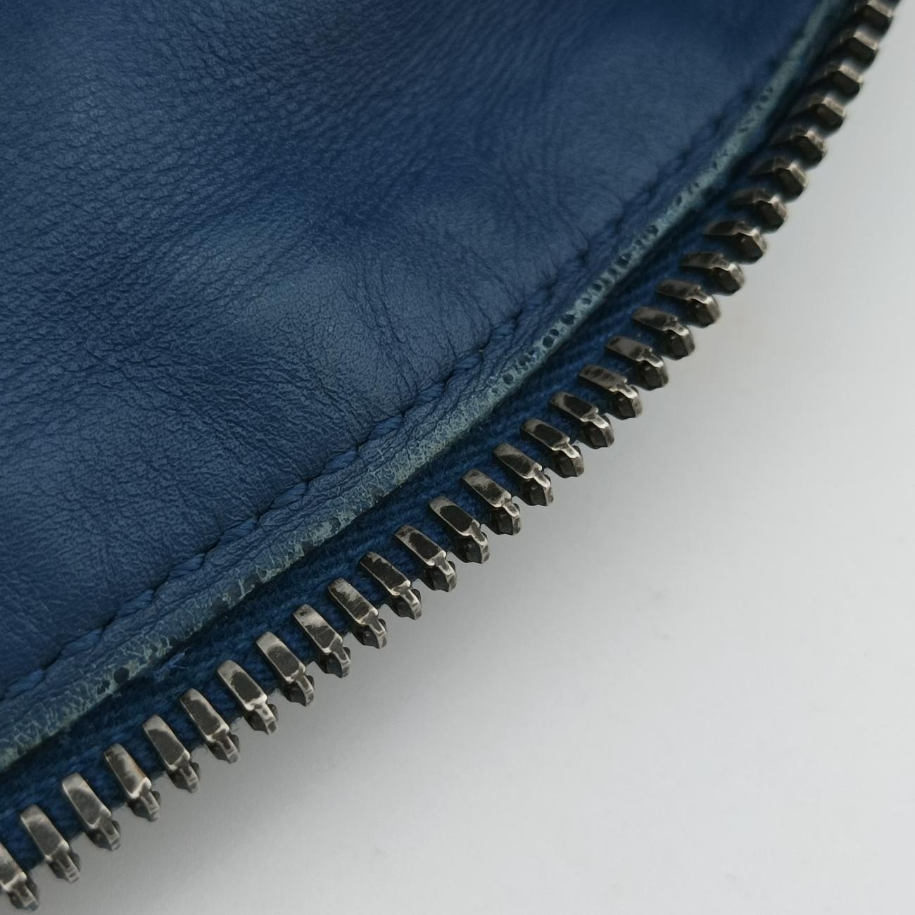 Pre-owned Bottega Veneta Intrecciato Blue lambskin  shoulderbag | stylenewstar